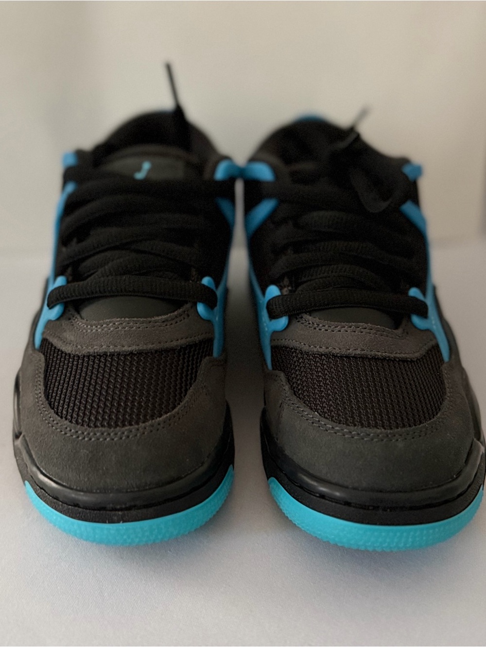 Jordan Kids Black and Blue Low-Top Sneakers